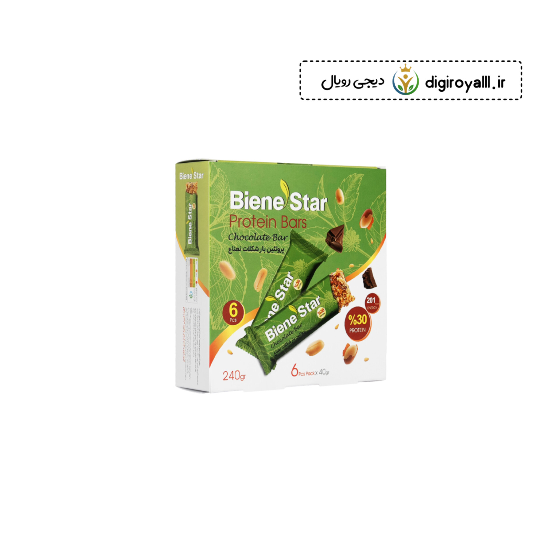پروتئین بار شکلات نعناع بین‌استار بسته ۶ عددی | میان‌وعده سالم و انرژی‌زا