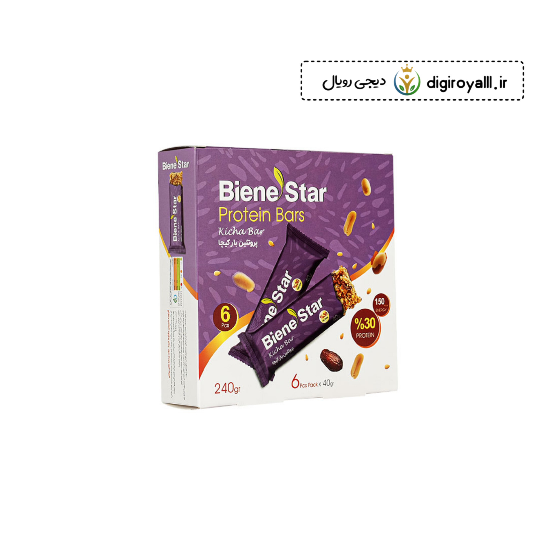 پروتئین بار کیوان بین‌استار بسته ۶ عددی | میان‌وعده سالم و انرژی‌زا
