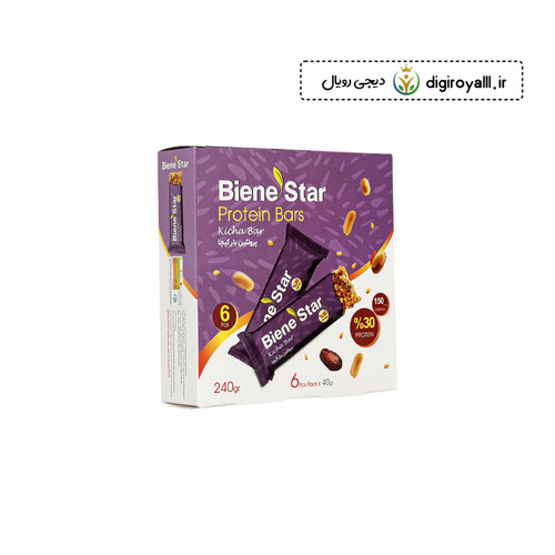 پروتئین بار کیوان بیناستار بسته ۶ عددی | میانوعده سالم و انرژیزا